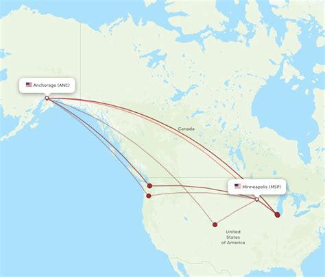 United flights from Anchorage to Minneapolis from